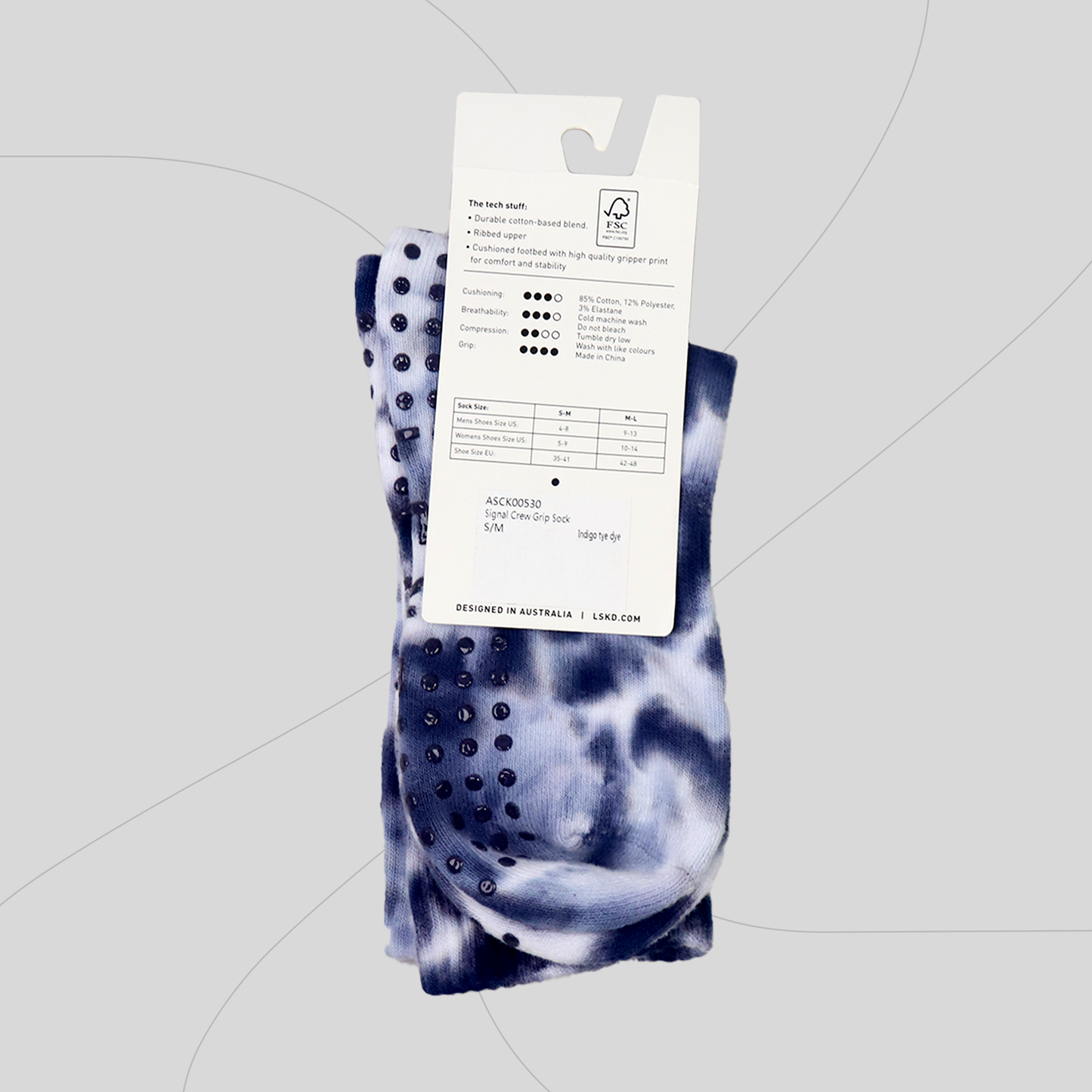 (NEW ORIGINAL) LSKD Signal Crew Pilates Grip Socks