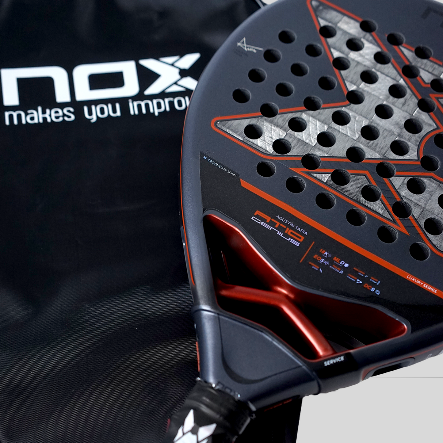 [NEW ORIGINAL] nox Padel Raket AT10 Luxury GENIUS 18K by Agustin Tapia