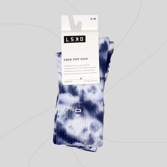 LSKD Signal Crew Pilates Grip Socks - New Original
