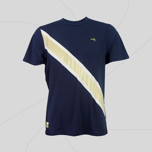 Tracksmith Strata Tee - Navy Ivory - New Original